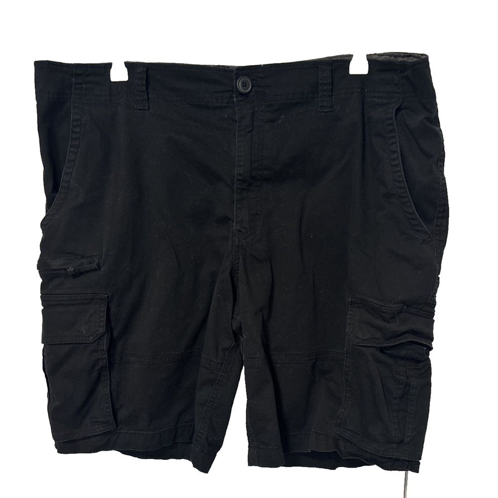 George Mens 42 Black Cargo Shorts Hiking Outdoors Utility Fishing Camping Active
